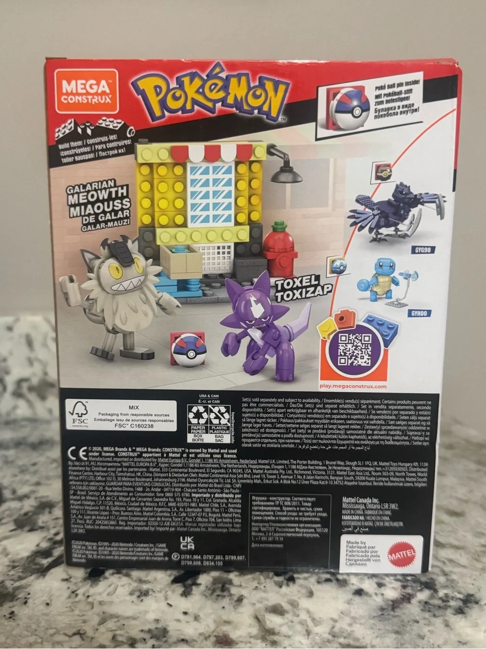 MEGA Construx Pokémon Galarian Meowth vs Toxel Building Set 114pc GYC98